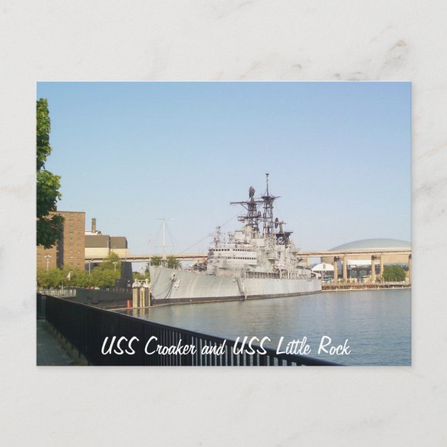 USS Croaker and USS Little Rock Postcard (Front)