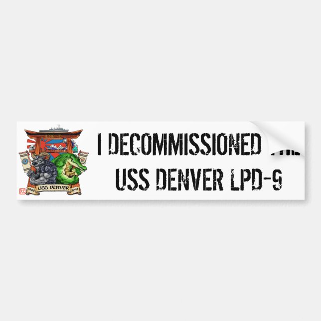 USS Denver LPD-9 Decommissioning Sticker (Front)