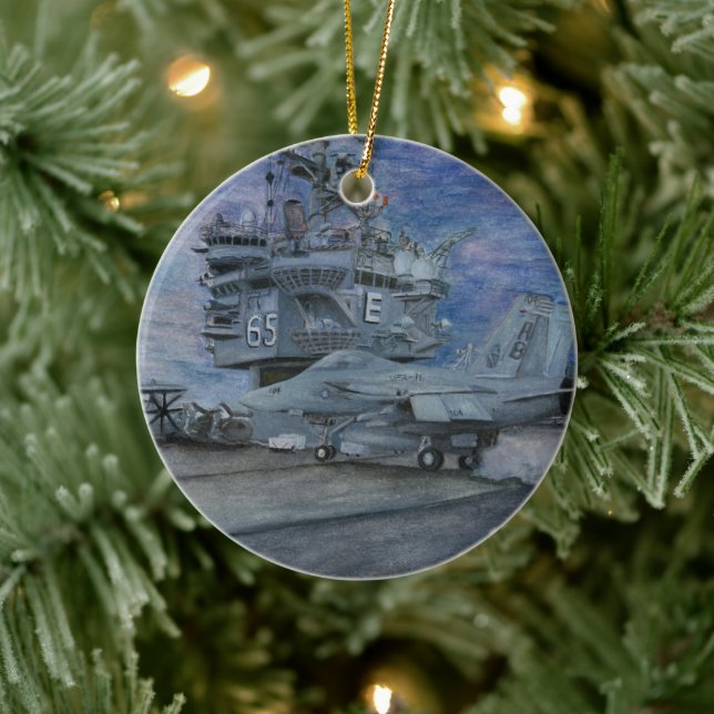 USS Enterprise Ceramic Ornament (Tree)
