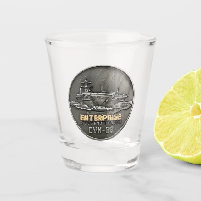 USS Enterprise (CVN-80)  Shot Glass (Front)