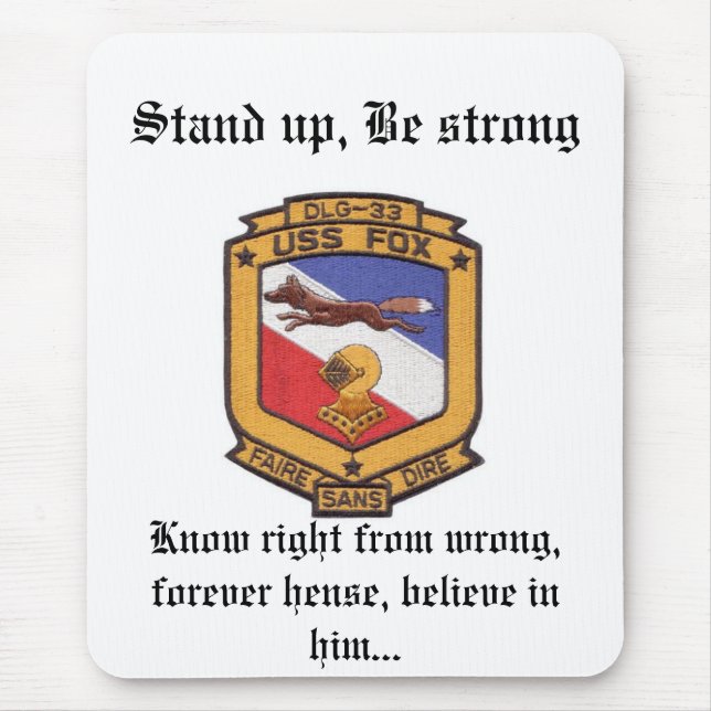 USS FOX Mouse pad (Front)