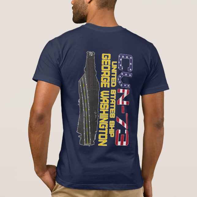 USS GEORGE WASHINGTON CVN-73 T-Shirt (Back)