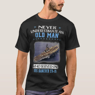 USS Hancock CV19 Veterans Day Father Day Gift  T-Shirt