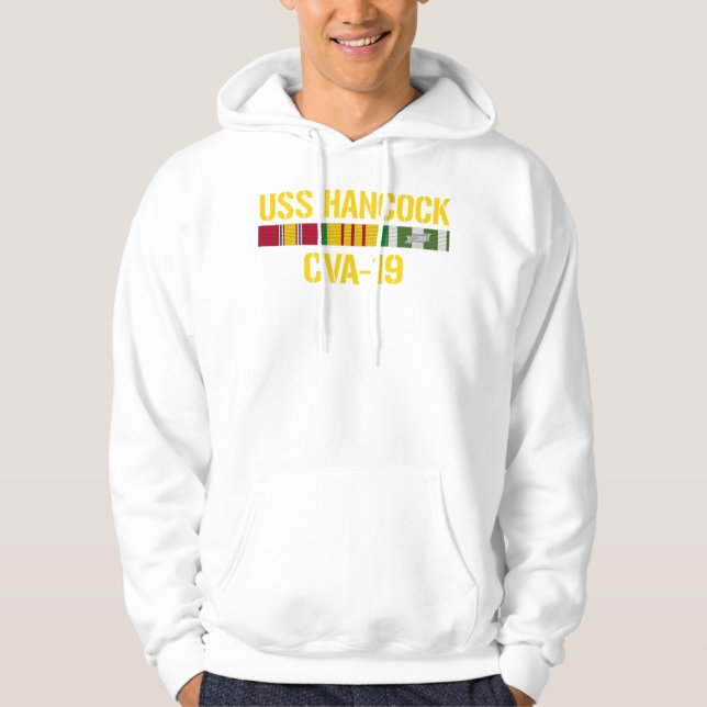 USS Hancock CVA19 Vietnam Veteran Hoodie (Front)