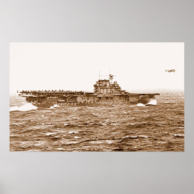 USS Hornet B-25 takeoff poster (Front)