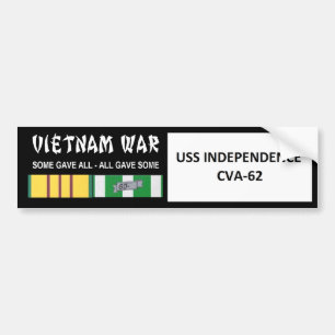 USS INDEPENDENCE VIETNAM WAR VETERAN BUMPER STICKER