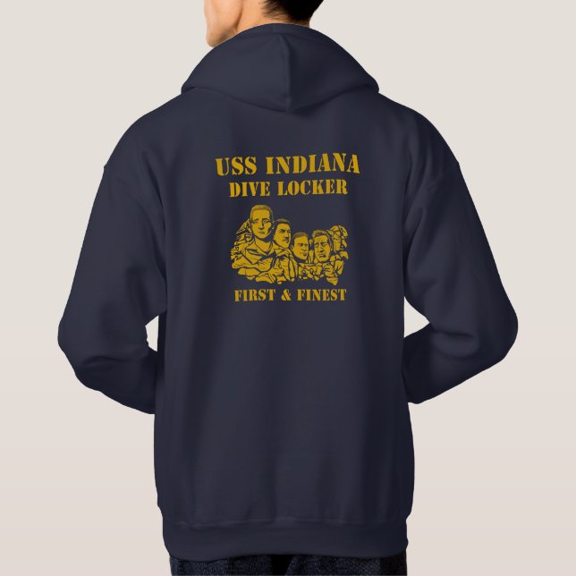 USS Indiana Dive Locker Hoodie (Back)