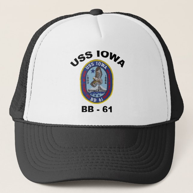 USS Iowa BB-61 Trucker Hat (Front)