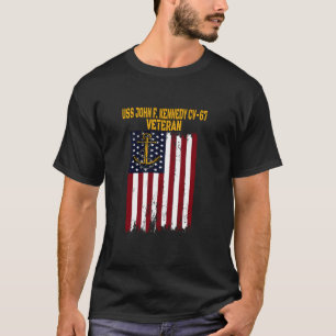 USS John F Kennedy CV 67 Aircraft Carrier Veteran  T-Shirt