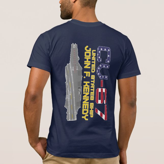 USS JOHN F. KENNEDY CV-67 T-Shirt (Back)