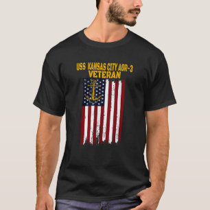 USS Kansas City AOR 3 Replenishment Oiler Ship Vet T-Shirt
