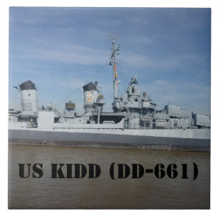 USS KIDD DD 661 CERAMIC TILE