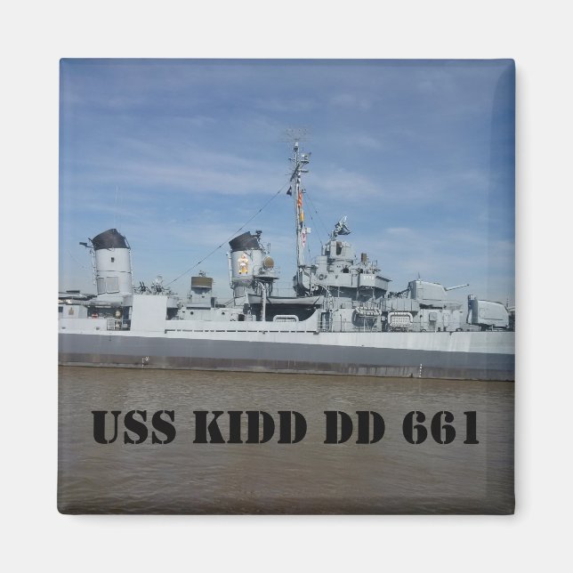 USS KIDD DD 661 Magnets (Front)