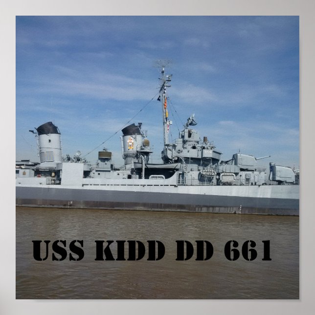 USS KIDD DD 661 Poster (Front)