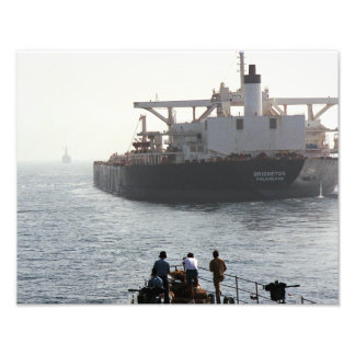 USS Kidd (DDG-993) Behind the U.S. Bridgeton Photo Print