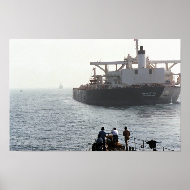 USS Kidd (DDG-993) & U.S. Bridgeton, Earnest Will Poster (Front)