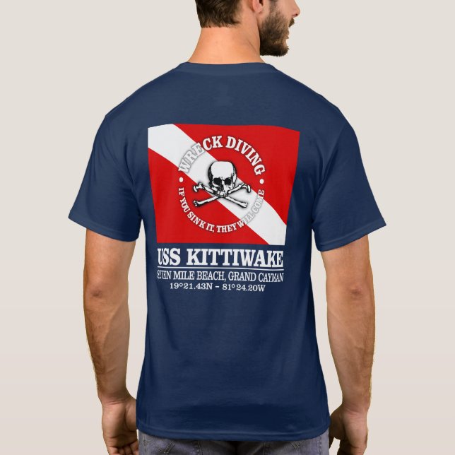 USS Kittiwake (best wrecks) T-Shirt (Back)