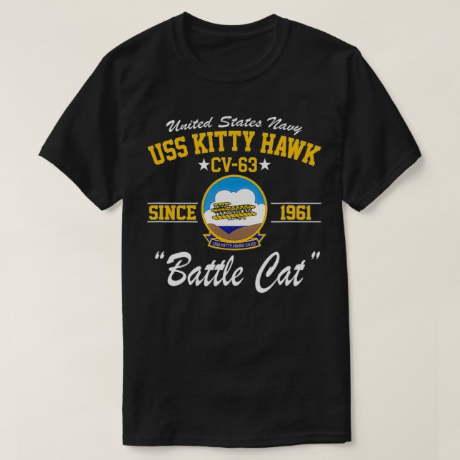 USS Kitty Hawk CV63  T-Shirt (Design Front)