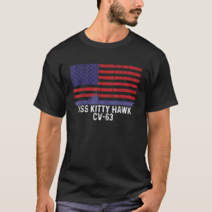 USS Kitty Hawk CV 63 Aircraft Carrier Vintage USA  T-Shirt