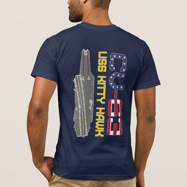 USS KITTY HAWK CV-63 T-Shirt (Back)