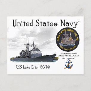 USS LAKE ERIE CG-70 CRUISER - POSTCARD
