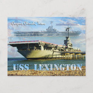 USS Lexington (CV-16), Corpus Christi, Texas Postcard