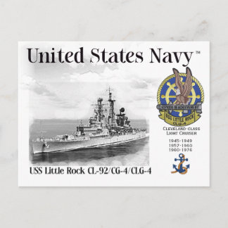 USS LITTLE ROCK CL-92/CG-4/CLG-4  Postcard