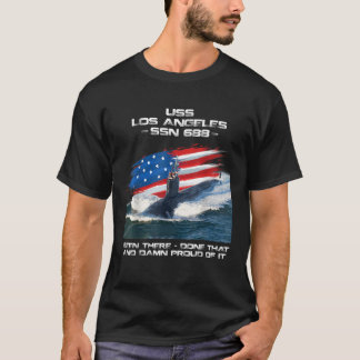 USS Los Angeles SSN 688 American Flag Submarine Ve T-Shirt