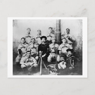 USS Maine Baseball Team in Havana Cuba Photograp Postcard
