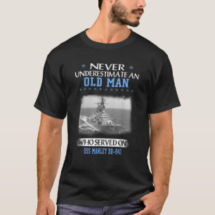 USS Manley DD 940 Destroyer Class Veterans Day Fat T-Shirt