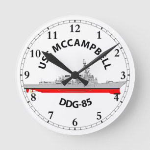 USS MCCAMPBELL - DDG-85 - ARLEIGH BURKE ROUND CLOCK