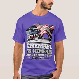 USS Memphis CL13 Omahaclass light cruiser veterans T-Shirt