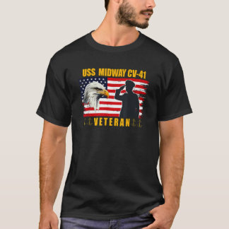 USS Midway Aircraft Carrier Veterans Day Father Gr T-Shirt
