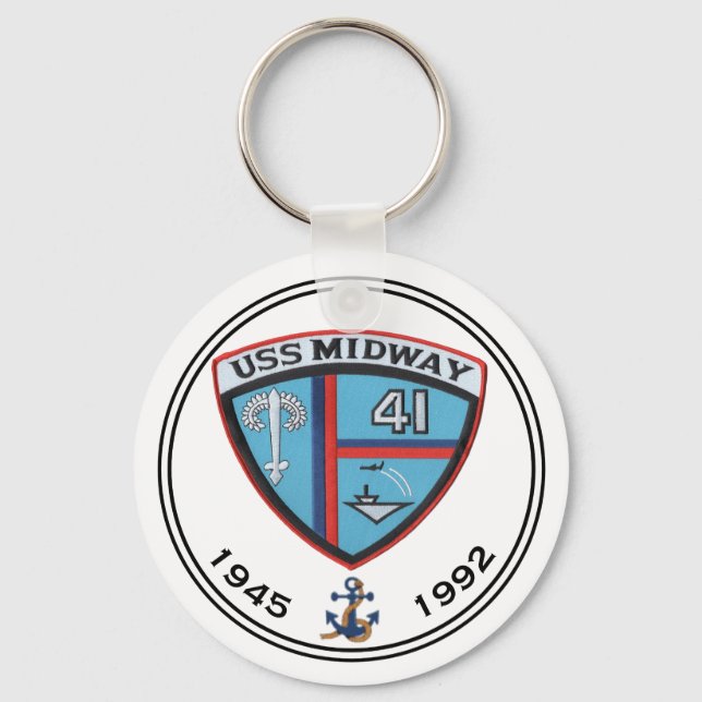 USS MIDWAY CV-41 CARRIER        KEYCHAIN (Front)