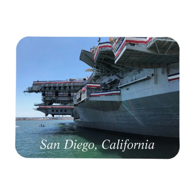 USS Midway in San Diego, California Magnet (Horizontal)