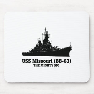 Uss Missouri Men Women Bb-63 Battleship Uss Missou Mouse Pad