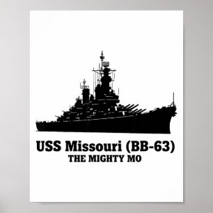 Uss Missouri Men Women Bb-63 Battleship Uss Missou Poster