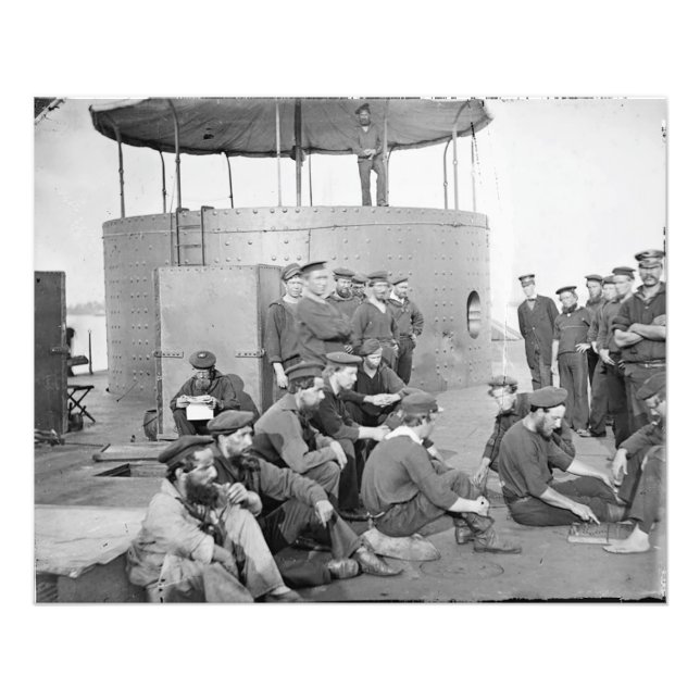 USS Monitor, July 9, 1862, 20 x 25 B/W photo print (Front)