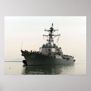 USS Mustin (DDG 89) Poster