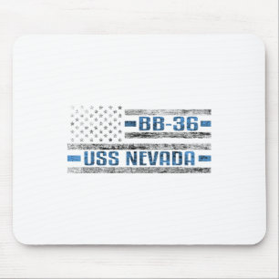 Uss Nevada Wwii Battleship Bb-36 Us Army Mouse Pad