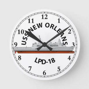 USS NEW ORLEANS, LPD-18, SAN ANTONIO    ROUND CLOCK