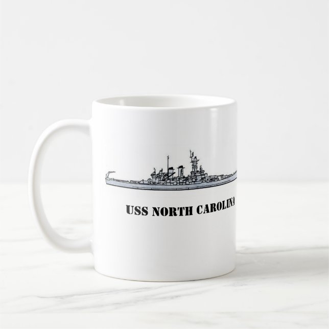 USS NORTH CAROLINA FUEL FOR THE FLEET COFFEE MUG (Left)