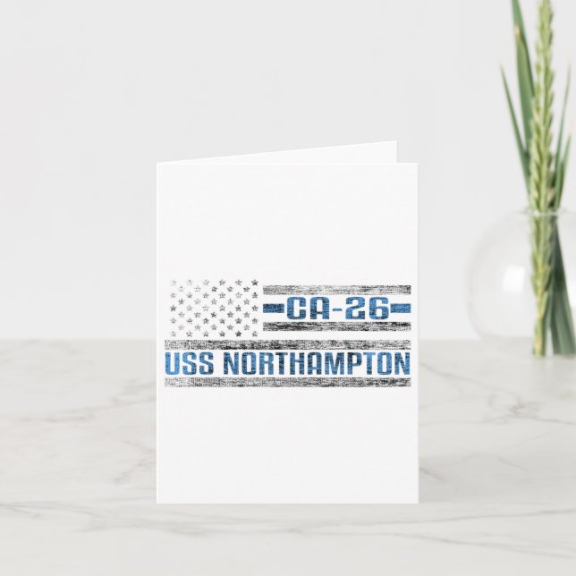 Uss Northampton World War Cruiser Ca-26 Us Army  Card (Front)