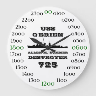 USS O'Brien (DD-725) Large Clock