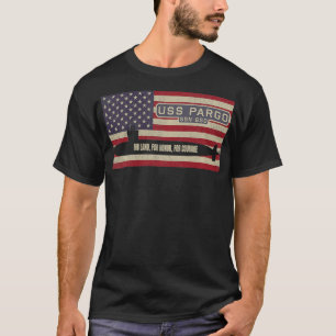 USS Pargo SSN650 Nuclear Submarine USA Flag T-Shirt