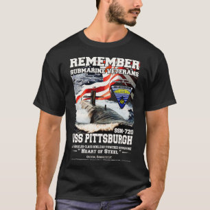 USS Pittsburgh SSN720 Submairne veterans T-Shirt