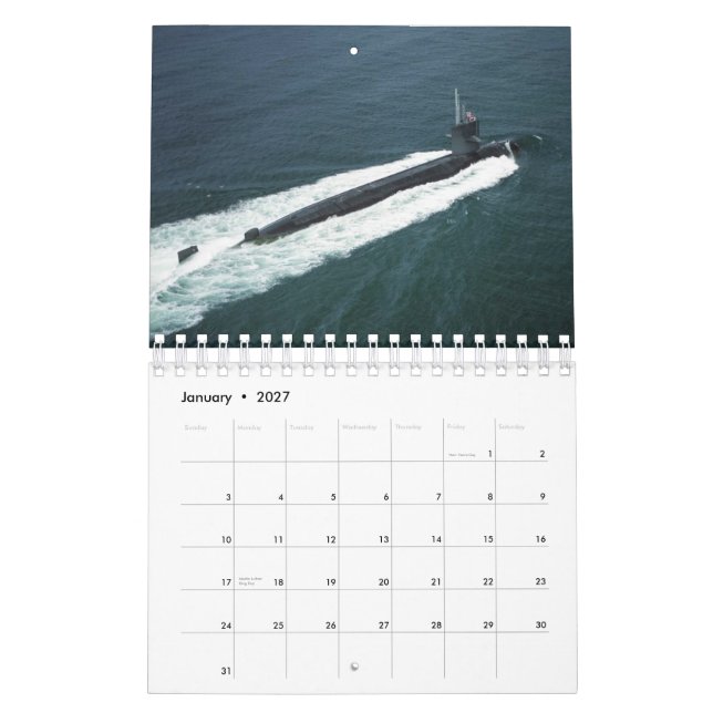 USS Pogy Calendar (A) (Jan 2027)