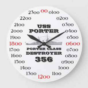 USS Porter (DD-356) Large Clock