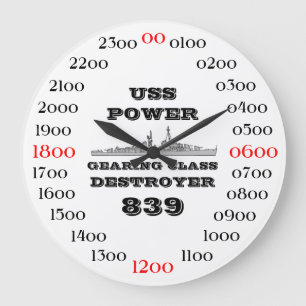 USS Power (DD-839) Large Clock