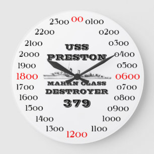 USS Preston (DD-379) Large Clock